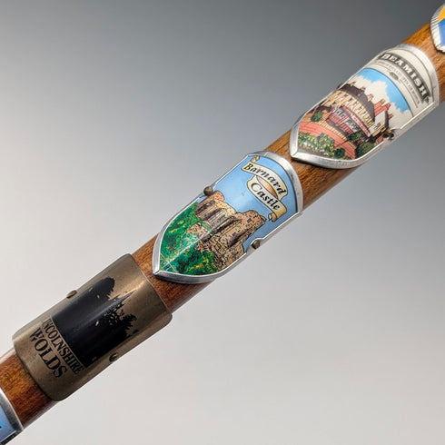 復古英國旅遊手杖 棕褐色桿 78 厘米