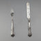 Circa 1851 British antique pure silver christening cutlery, total weight 34g, James Collins