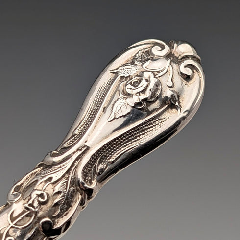 Circa 1851 British antique pure silver christening cutlery, total weight 34g, James Collins