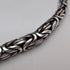 British sterling silver Byzantine chain necklace 54g DK