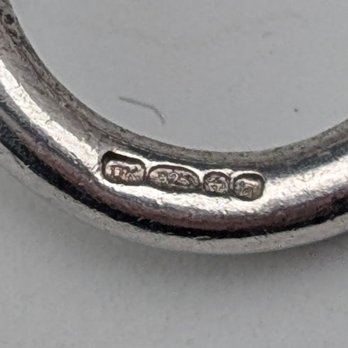 British sterling silver Byzantine chain necklace 54g DK