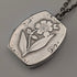 1908 British antique sterling silver flower locket pendant with sterling silver necklace, 7.8g in total, Sheldon Brothers
