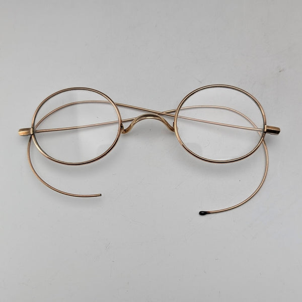 Antique British gold plated small glasses, Steward & Co, with case