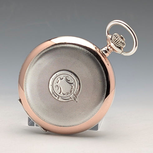 ドイツアンティーク ユンハンス 機械式懐中時計 銀側ハンターケース 動作良好