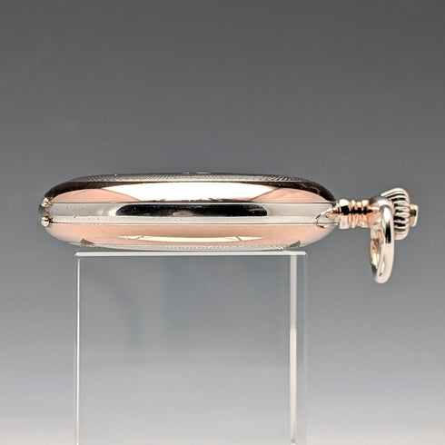 ドイツアンティーク ユンハンス 機械式懐中時計 銀側ハンターケース 動作良好