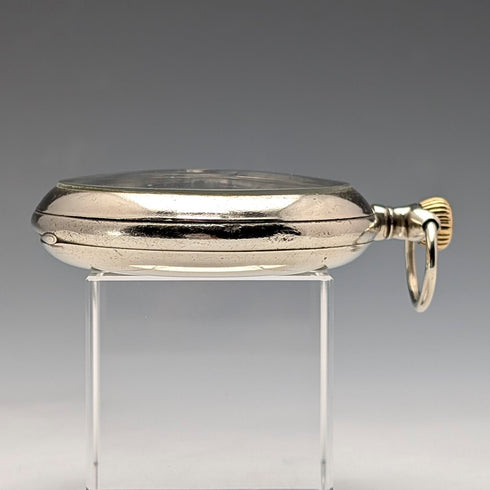 古董歐米茄懷錶,約 1910 年,直徑 55 毫米,鐵路錶,合金錶殼,運作良好