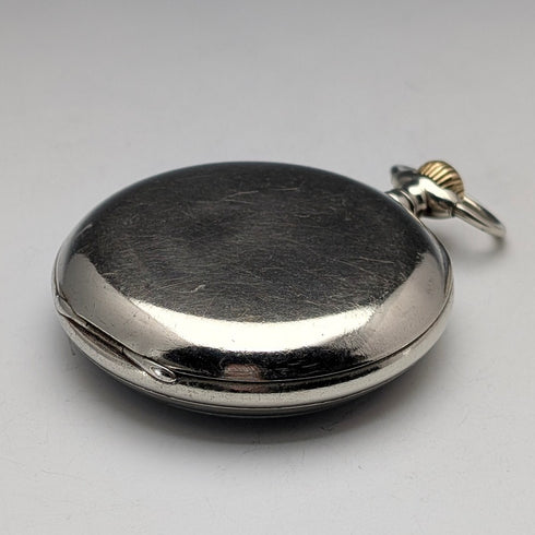 古董歐米茄懷錶,約 1910 年,直徑 55 毫米,鐵路錶,合金錶殼,運作良好