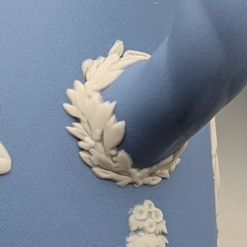 英国ヴィンテージ ウェッジウッド ジャスパーウェア製 ウォータジャグ ペールブルー