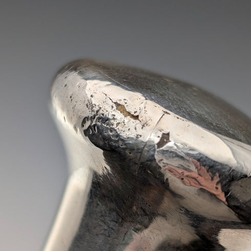 1917 年英國古董虎柄純銀圓柄手杖 91 厘米