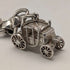Circa 1900 British Antique Fancy Link Sterling Silver Albert Chain 53g Carriage Fob
