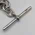 Circa 1900 British Antique Fancy Link Sterling Silver Albert Chain 53g Carriage Fob