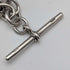 Circa 1900 British Antique Fancy Link Sterling Silver Albert Chain 53g Carriage Fob