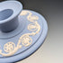 Vintage British Wedgwood Jasperware Candlestick, Pale Blue