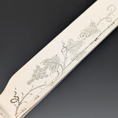 19世紀後半 英国アンティーク 白蝶貝ハンドル ティーカトラリー4ペア Mappin&Webb