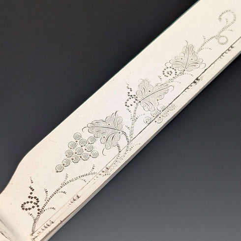 19世紀後半 英国アンティーク 白蝶貝ハンドル ティーカトラリー4ペア Mappin&Webb