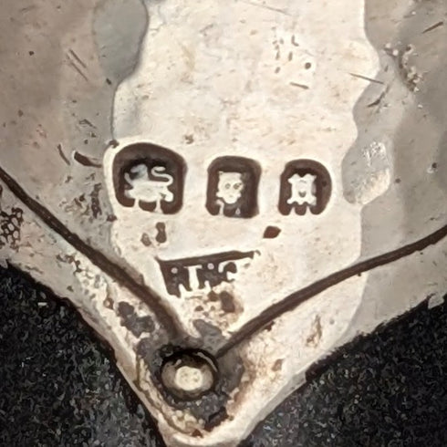 1935 英國復古黑軸彎柄純銀裝飾手杖 91 厘米