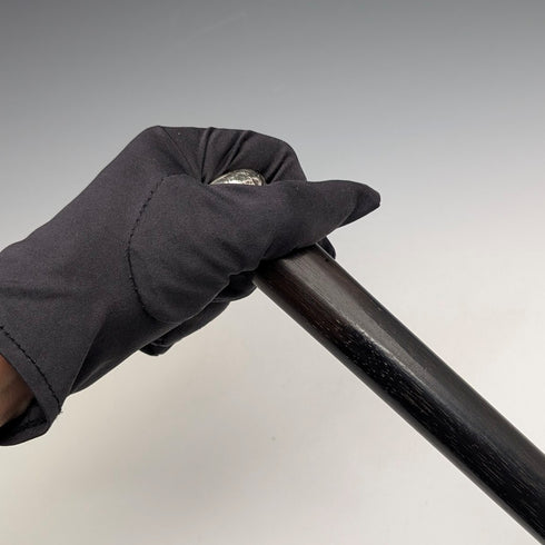 1893 年英國古董黑軸純銀雕刻圓柄手杖 86 厘米