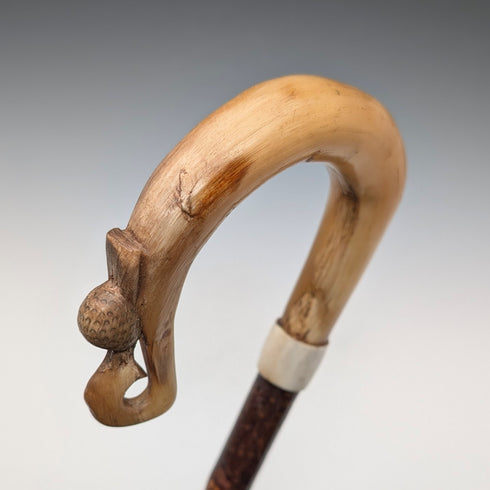 古董英國蘇格蘭角柄牧羊人手杖 92 厘米