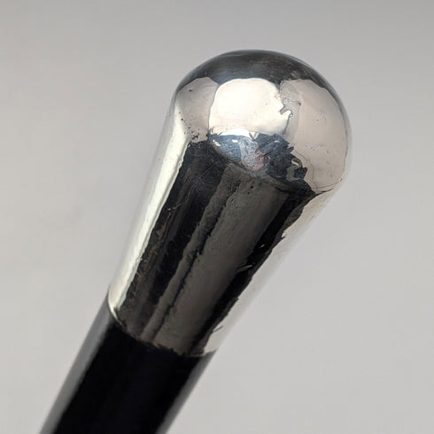 1922 年英國古董黑軸純銀圓柄手杖 92 公分 Robert Pringle