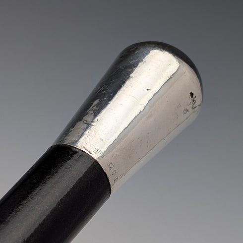 1922 年英國古董黑軸純銀圓柄手杖 92 公分 Robert Pringle