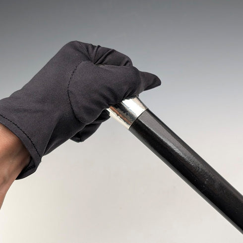 1922 年英國古董黑軸純銀圓柄手杖 92 公分 Robert Pringle