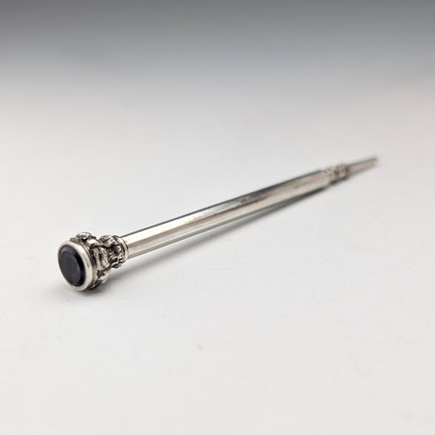 Circa 1900 Antique Push-Pull Pencil Purple Stone