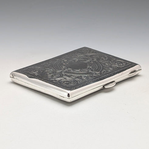 1898年 英国アンティーク 純銀製 両開き型カードケース 83g Charles Chesterman