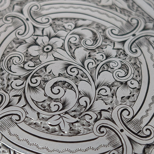 1898年 英国アンティーク 純銀製 両開き型カードケース 83g Charles Chesterman