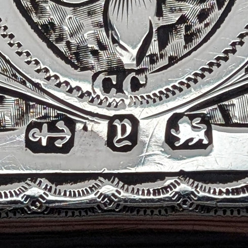 1898年 英国アンティーク 純銀製 両開き型カードケース 83g Charles Chesterman