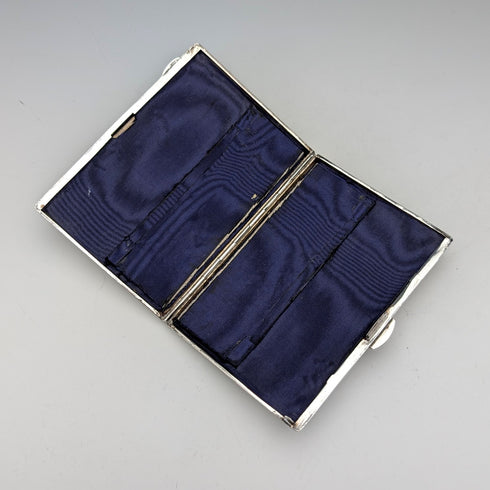 1898年 英国アンティーク 純銀製 両開き型カードケース 83g Charles Chesterman