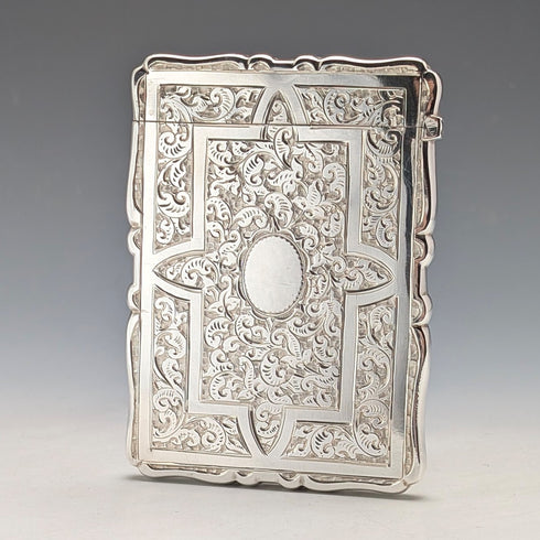 1882年 英国アンティーク 純銀製 カードケース 57g ボックス入り極美品 Frederick Marson
