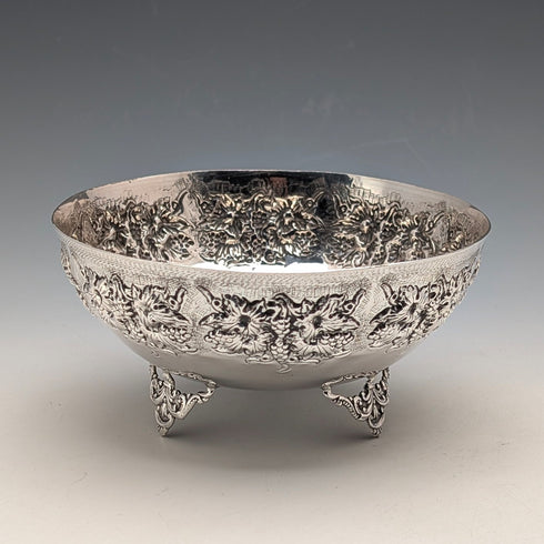 Vintage 830 Silver Cyprus Bowl with Relief Decoration, 83g