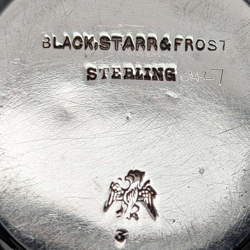 約 1900 年美國古董純銀茶葉罐 118 克 黑色 Starr Frost