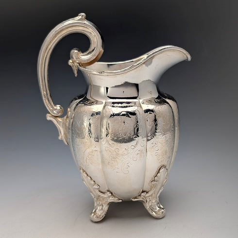 1850年頃 英国アンティーク シルバープレート製 ティーセット 3点セット Padley Parkin