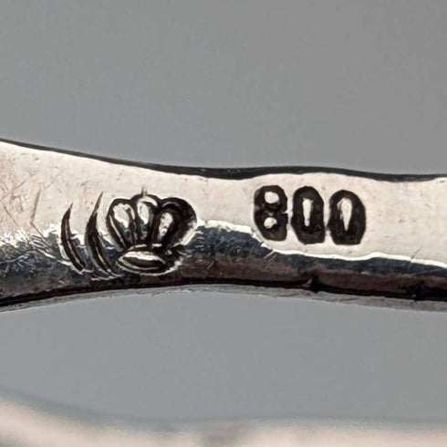 Circa 1900 German antique 800 silver cake tongs