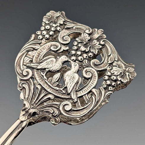 Circa 1900 German antique 835 silver cake tongs
