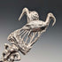 1904 British antique sterling silver large spoon with relief decoration by Samuel Boyce