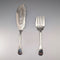 Antique British silver plate fish server pair, circa 1895, Mappin & Webb