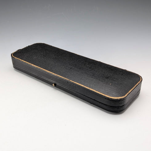 1909 British antique sterling silver Christening spoon by John Round & Son, in case