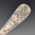 1909 British antique sterling silver Christening spoon by John Round & Son, in case