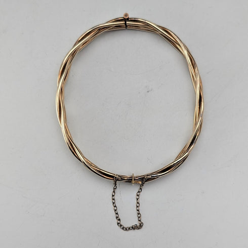 British vintage 10ct rolled gold bracelet with twisted design