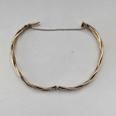 British vintage 10ct rolled gold bracelet with twisted design