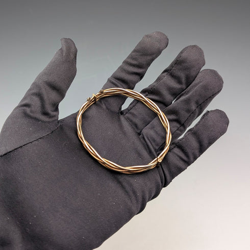British vintage 10ct rolled gold bracelet with twisted design