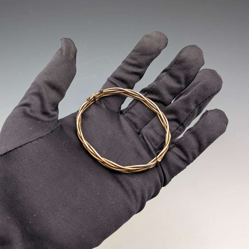 British vintage 10ct rolled gold bracelet with twisted design
