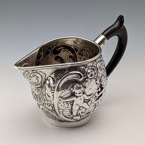 German antique 800 silver cream jug 69g HANAU SILVER