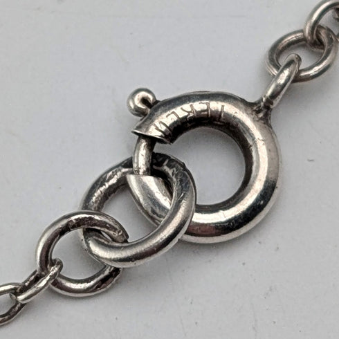 ヴィンテージ アクアマリン&純銀 ペンダント 純銀ネックレス付き