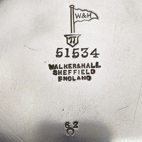 Circa 1900 British antique silver plate strawberry dish, Walker & Hall