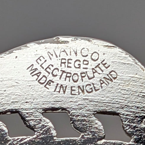 英国ヴィンテージ シルバープレート製 鍋敷き トライベット Man Co