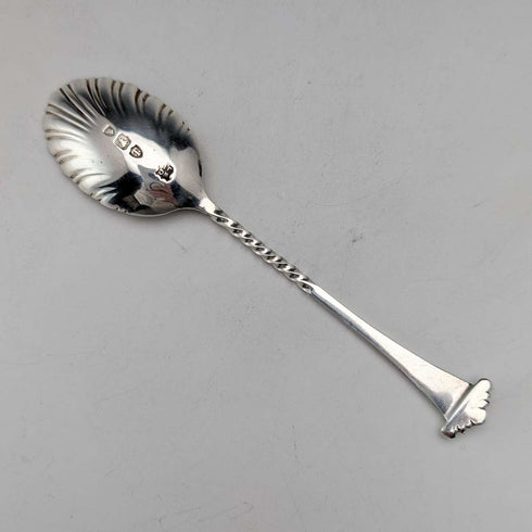 1894 British antique sterling silver tea spoon set of 12, total weight 118g, case included, Goldsmiths & Silversmiths