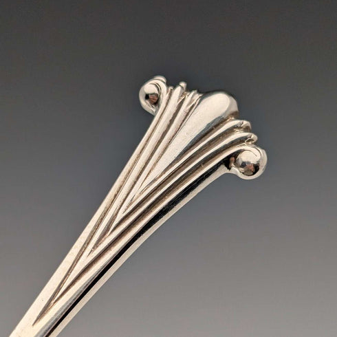 1894 British antique sterling silver tea spoon set of 12, total weight 118g, case included, Goldsmiths & Silversmiths